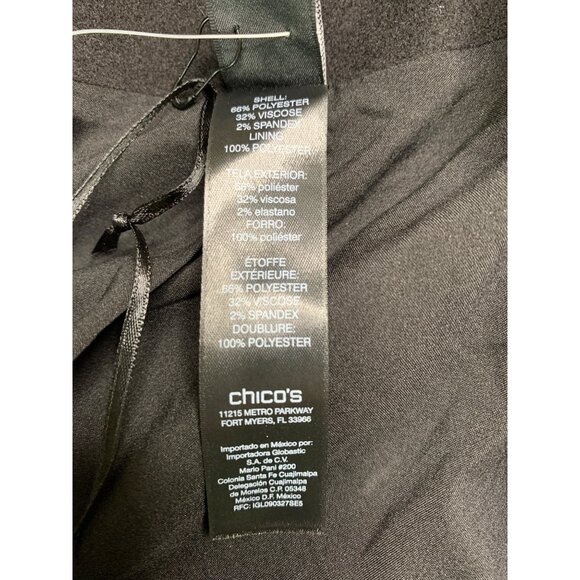 Chicos Black Label Size 8/10 M Patchwork Topper Coat RD10711 $259 NWT - Picture 4 of 11